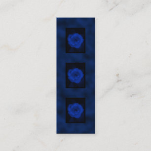 Cartão De Visita Mini Rosa do azul. Com preto e profundamente o azul