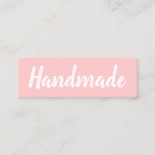 Cartão De Visita Mini Rosa pastel simples, simples e minimalista feito 