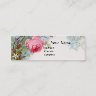 Cartão De Visita Mini ROSAS e JASMINAS MONOGRAM GEM roxa