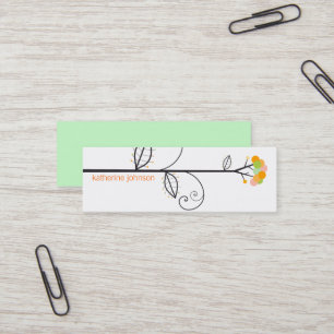 Cartão De Visita Mini Sangue Whimsical Árvore Amarelo Citrus Doenças Col