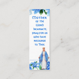 Cartão De Visita Mini Santa Sé Religiosa Santa Madre, Virgem Católica Ab