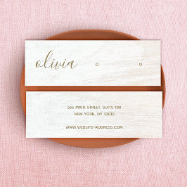 Cartão De Visita Mini Script de Assinatura Mostrador Branco de Altura de