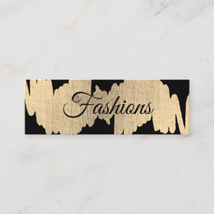 Cartão De Visita Mini Script Elegante (metálico-ouro)
