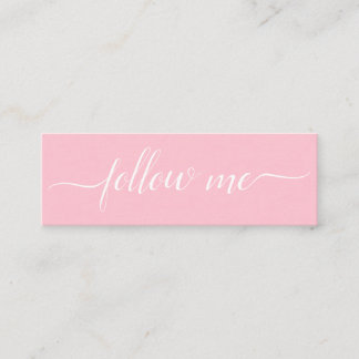 Cartão De Visita Mini Script Trendy Siga-Me Instagram Mídia Social