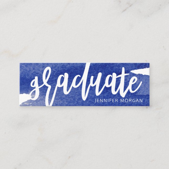 Cartão De Visita Mini script whimsical push trava trava graduação Nome P (Frente)