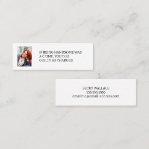 Cartão De Visita Mini Se estiver sendo bonito, placa de chamada de Namor