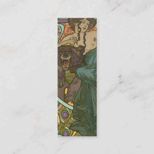 Cartão De Visita Mini Sem título por Alphonse Mucha (1902) (Frente)