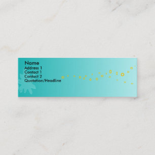 Cartão De Visita Mini Separador de Tinta Azul - Personalizado