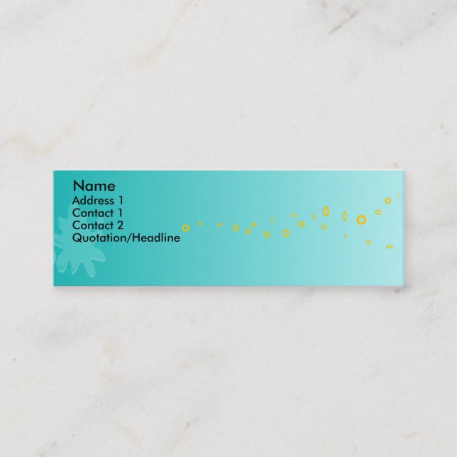 Cartão De Visita Mini Separador de Tinta Azul - Personalizado (Frente)