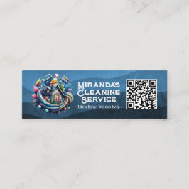 Cartão De Visita Mini Serviço de Limpeza de Casa Moderna Serviço de Limp