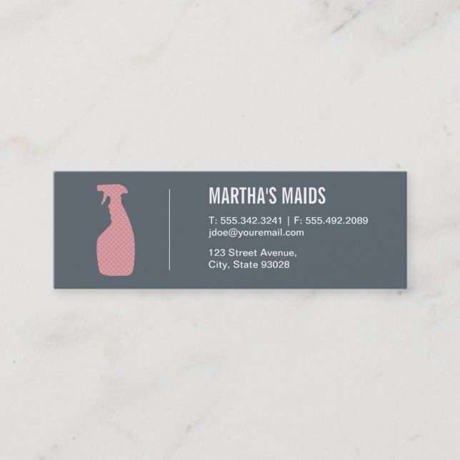 Cartão De Visita Mini Serviço Maid (Frente)
