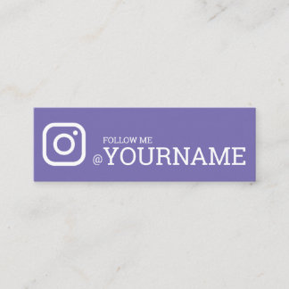 Cartão De Visita Mini Siga-me nas mídias sociais do Instagram