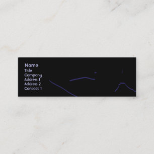 Cartão De Visita Mini Silhueta da menina no azul - magro