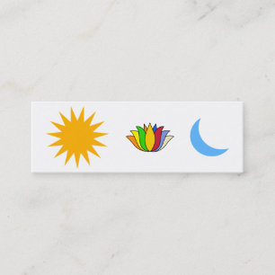 Cartão De Visita Mini Símbolos de Yoga de Autorealização