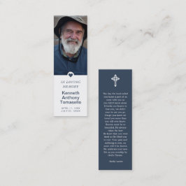 Cartão De Visita Mini Simple Funeral Memorial Prayer Photo Bookmark Card