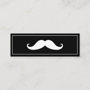 Cartão De Visita Mini Simples Compro Barber Moderno de bigode Mini Empre