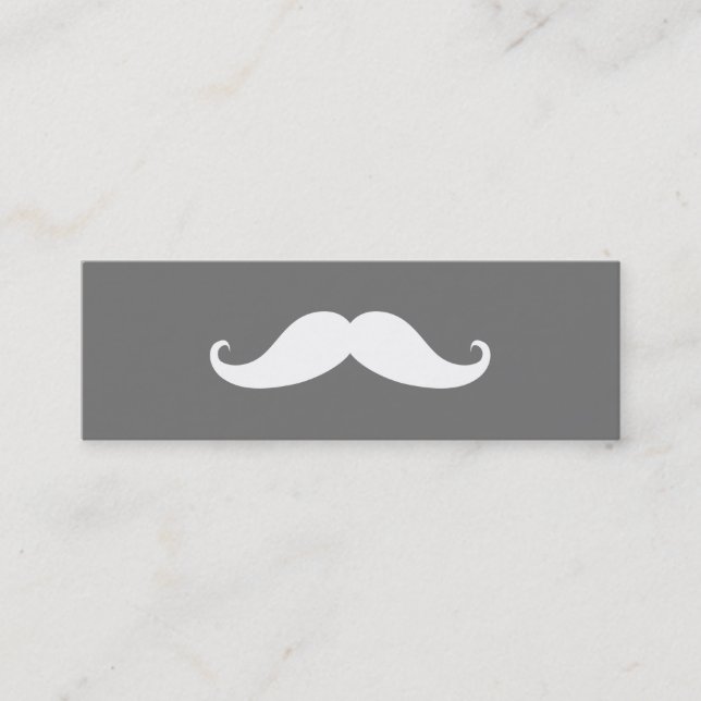 Cartão De Visita Mini Simples Compro Barber Moderno de bigode Mini Empre (Frente)