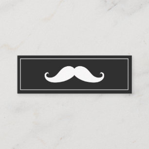 Cartão De Visita Mini Simples Compro Barber Moderno de bigode Mini Empre
