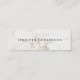 Cartão De Visita Mini Simples e elegante profissional de ouro branco