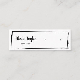 Cartão De Visita Mini Simples moderno papel Kraft Ouvindo exibição Mini 
