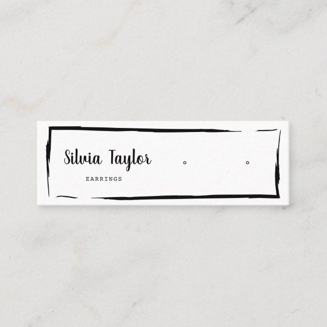 Cartão De Visita Mini Simples moderno papel Kraft Ouvindo exibição Mini  (Frente)