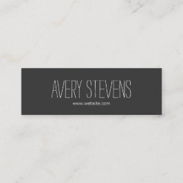 Cartão De Visita Mini Simples, Preto Simples, Minimalista