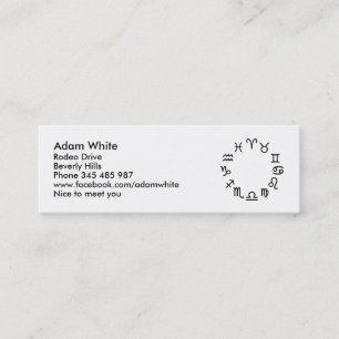 Cartão De Visita Mini Sinais do zodíaco