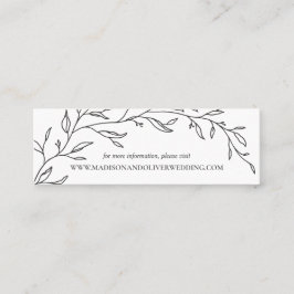 Cartão De Visita Mini Site de Casamento de Branch de Laurel, Minimalista