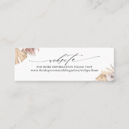 Cartão De Visita Mini Site de Casamento de Folhagem Tropical ou Registro