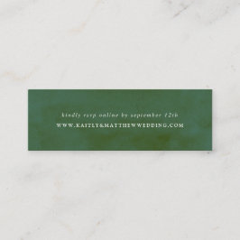 Cartão De Visita Mini Site de Casamento em Aquarela Verde