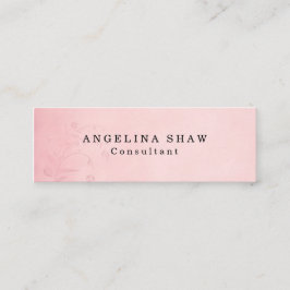Cartão De Visita Mini Skinny Vintage Parece Flor Rosa Profissional