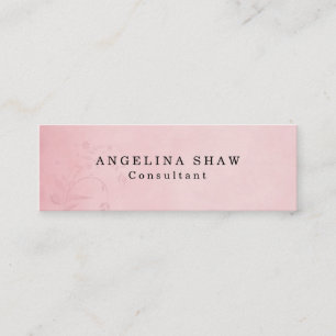 Cartão De Visita Mini Skinny Vintage Parece Flor Rosa Profissional