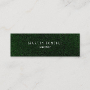 Cartão De Visita Mini Slim Limpo Único Verde na moda