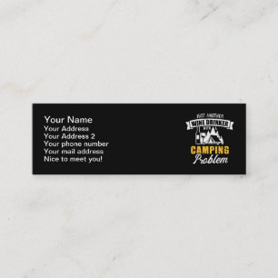 Cartão De Visita Mini Só mais um bebedor de vinho com um problema de aca