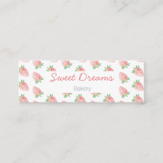 Cartão De Visita Mini Strawberry business card mini