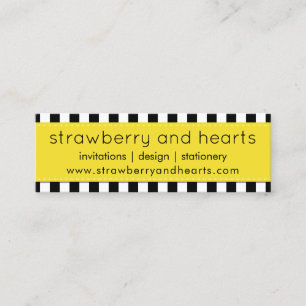 Cartão De Visita Mini Stripes Negras e Brancas, Padrões Strike, Linhas