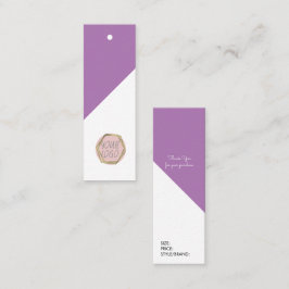 Cartão De Visita Mini Tamanho da marca do vestuário Boutique Logotipo Pu