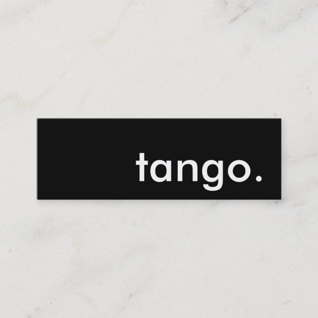 Cartão De Visita Mini tango. (Frente)