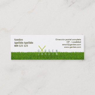 Cartão De Visita Mini Tarjeta de visita Garden_jardín 76x25mm