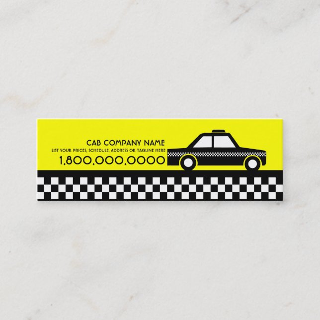 Cartão De Visita Mini táxi (Frente)