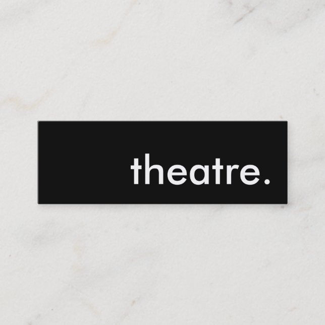 Cartão De Visita Mini teatro. (Frente)
