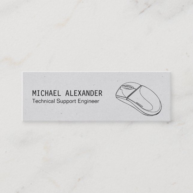 Cartão De Visita Mini Técnico | Rato do computador (Frente)