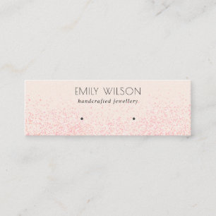 Cartão De Visita Mini Tela brilhante de textura brilhante cor-de-rosa co