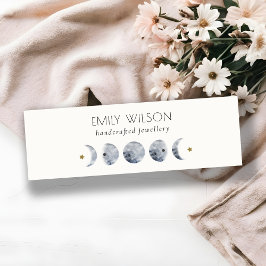 Cartão De Visita Mini Tela Chic Celestial Moon Watercolor