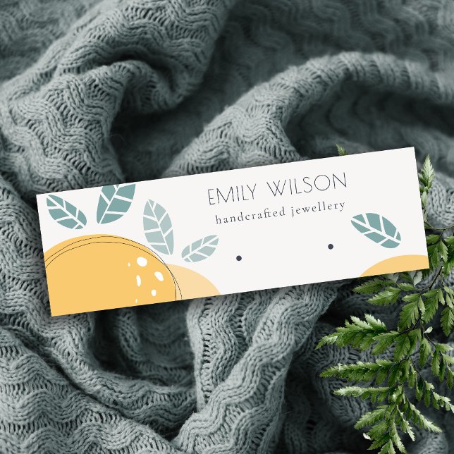 Cartão De Visita Mini Tela de Abstrato com velas de frutado de limão-côm (Criador carregado)