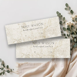 Cartão De Visita Mini Tela Dourada do Mármaco de Brilhante Beige