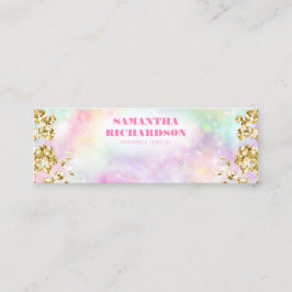 Cartão De Visita Mini Tela Dourada Holográfica do Retentor do Arco do Ar