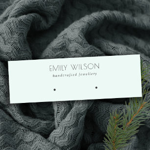 Cartão De Visita Mini Tela mínima simples de escurecimento azul-aqua no