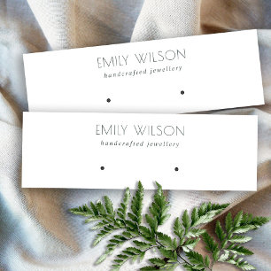 Cartão De Visita Mini Tela Mínima Simples Preta E Branca De Orelha