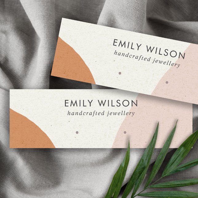 Cartão De Visita Mini Tela moderna Abstrato Rust Blush Art (Criador carregado)